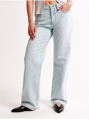 Abercrombie & Fitch The Baggy Low Curve Love Jeans Light Blue Size 6R